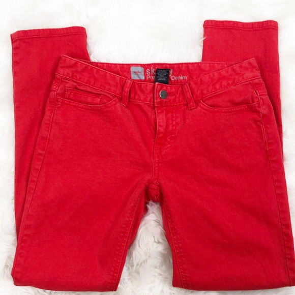 Mossimo Premium Denim Skinny Jeans Size 4 Red - Picture 4 of 7
